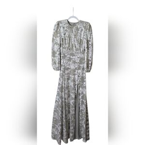 Dress The Population Metallic High Neck Long Mermaid Shimmer Maxi Dress Size XS